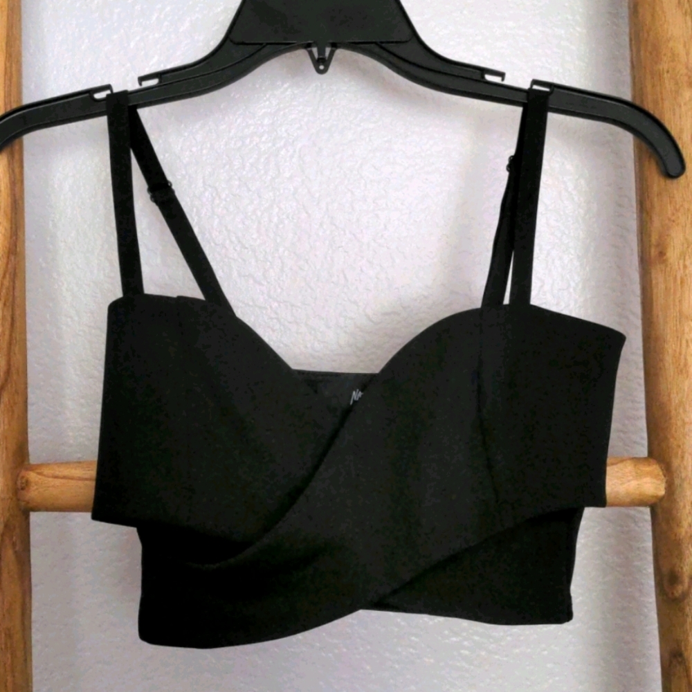 Nasty Gal wrapped cut out crop top